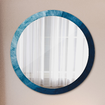 Round mirror printed frame Abstract art