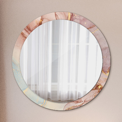 Round mirror decor Abstract fluid