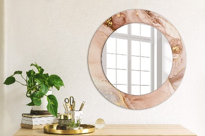 Round mirror decor Abstract fluid