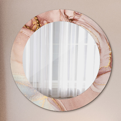 Round mirror decor Abstract fluid