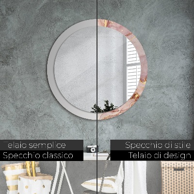 Round mirror decor Abstract fluid