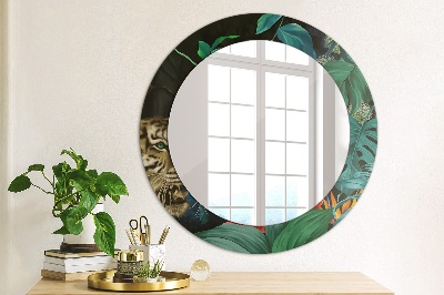 Round mirror decor Jungle forest