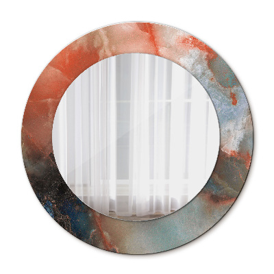 Round decorative wall mirror Onyx marbles