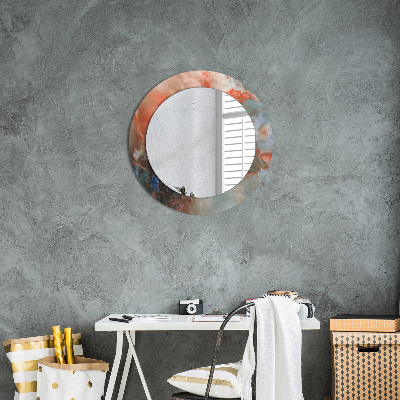 Round decorative wall mirror Onyx marbles