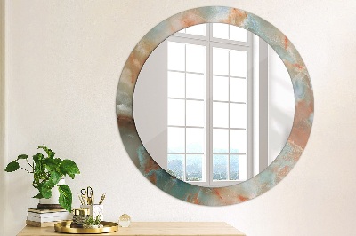 Round decorative wall mirror Onyx marbles