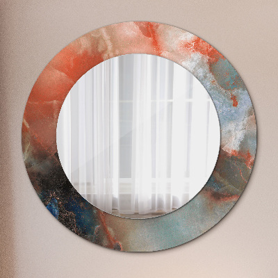 Round decorative wall mirror Onyx marbles