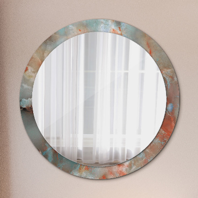 Round decorative wall mirror Onyx marbles