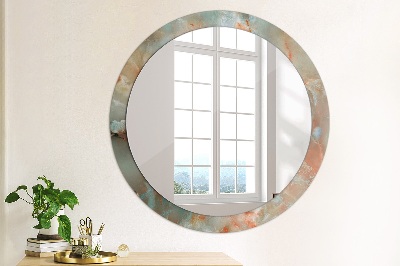 Round decorative wall mirror Onyx marbles