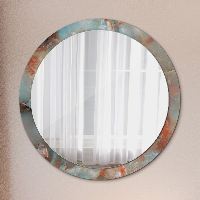 Round decorative wall mirror Onyx marbles