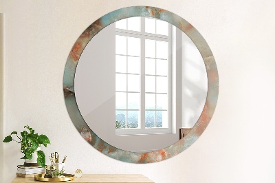 Round decorative wall mirror Onyx marbles