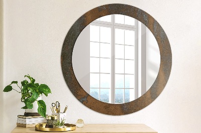 Round decorative wall mirror Metallic rustic