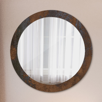 Round decorative wall mirror Metallic rustic