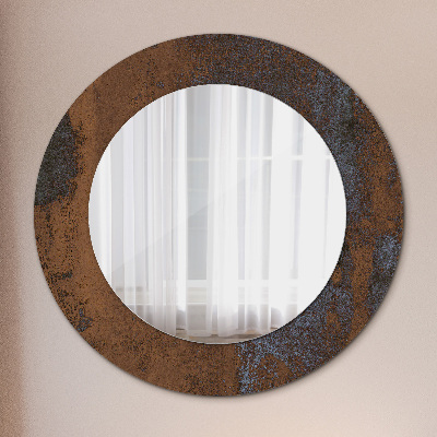 Round decorative wall mirror Metallic rustic