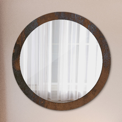 Round decorative wall mirror Metallic rustic