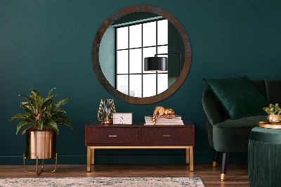 Round decorative wall mirror Metallic rustic