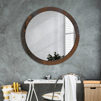 Round decorative wall mirror Metallic rustic