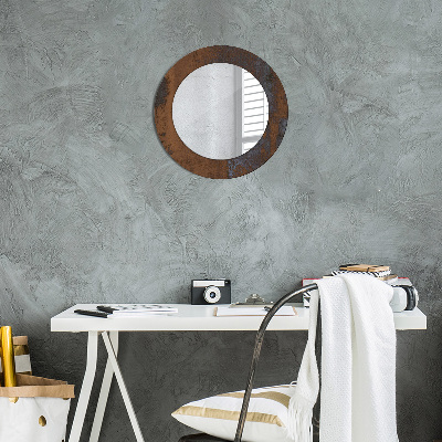 Round decorative wall mirror Metallic rustic