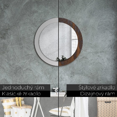 Round decorative wall mirror Metallic rustic