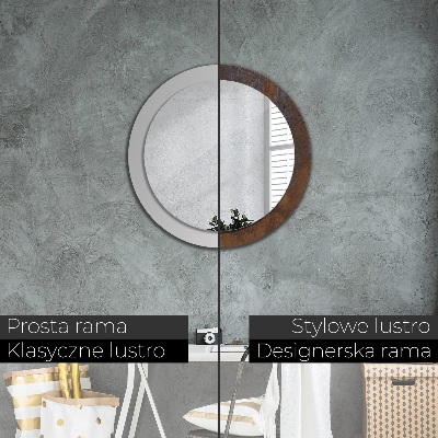 Round decorative wall mirror Metallic rustic