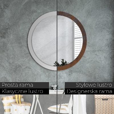 Round decorative wall mirror Metallic rustic