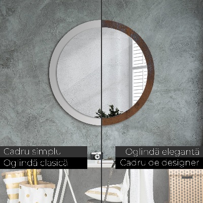 Round decorative wall mirror Metallic rustic