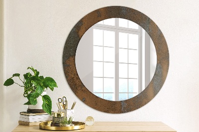 Round decorative wall mirror Metallic rustic