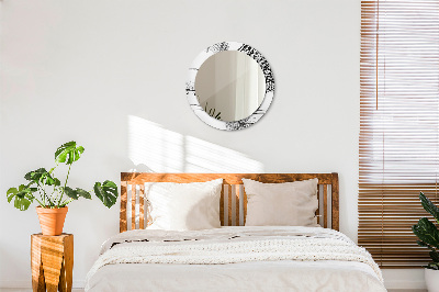 Round decorative wall mirror Graffiti pattern