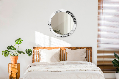 Round decorative wall mirror Graffiti pattern