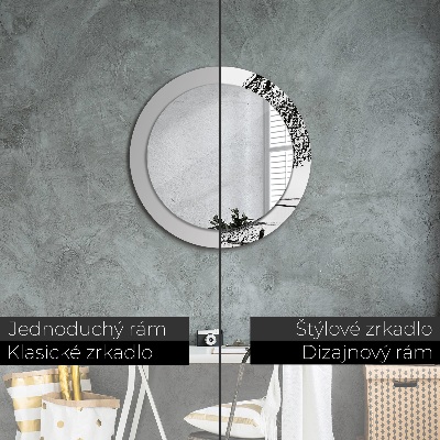 Round decorative wall mirror Graffiti pattern