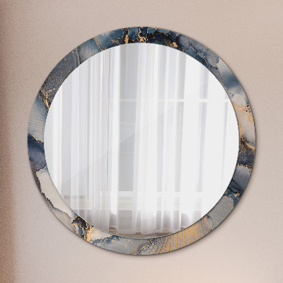 Round decorative wall mirror Abstract fluid