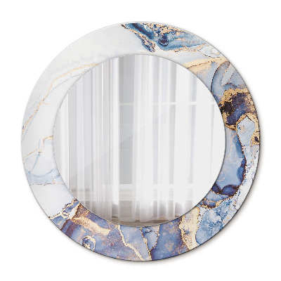 Round decorative wall mirror Abstract fluid art