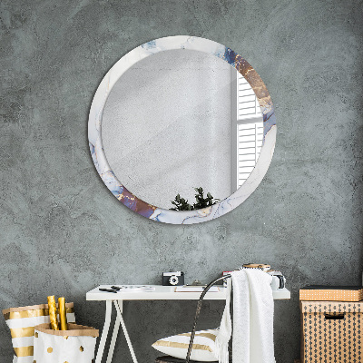 Round decorative wall mirror Abstract fluid art