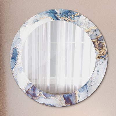 Round decorative wall mirror Abstract fluid art