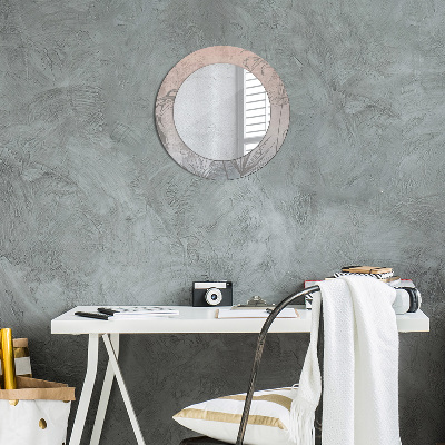 Round decorative wall mirror Tropical flowers