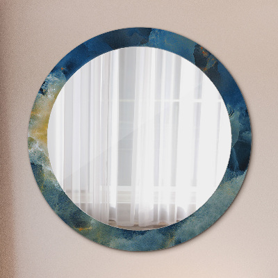 Round decorative wall mirror Onyx marble