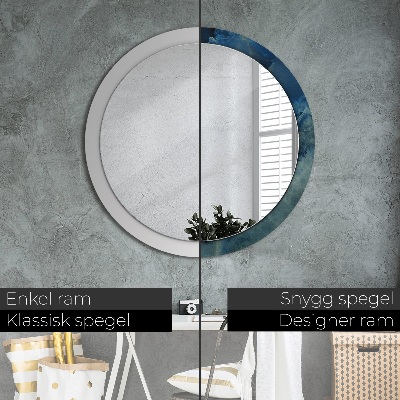 Round decorative wall mirror Onyx marble