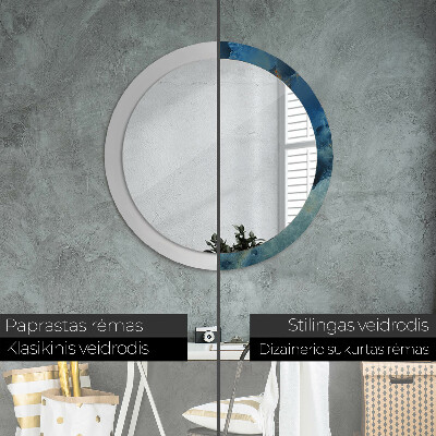 Round decorative wall mirror Onyx marble