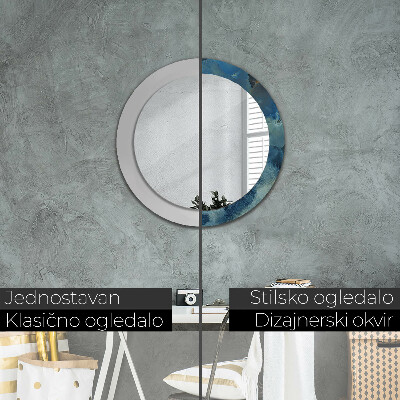 Round decorative wall mirror Onyx marble