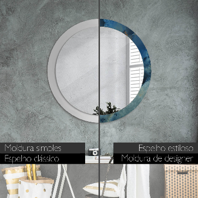 Round decorative wall mirror Onyx marble
