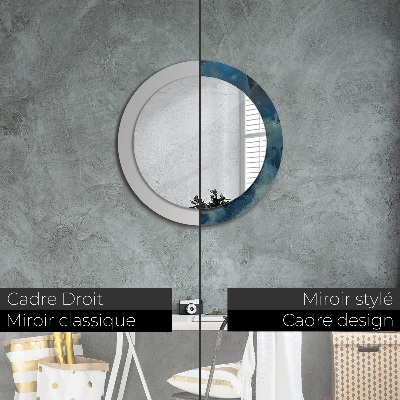 Round decorative wall mirror Onyx marble