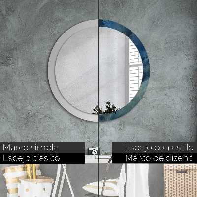 Round decorative wall mirror Onyx marble