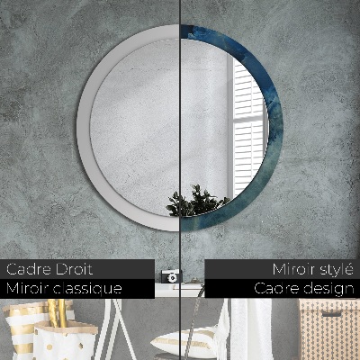 Round decorative wall mirror Onyx marble