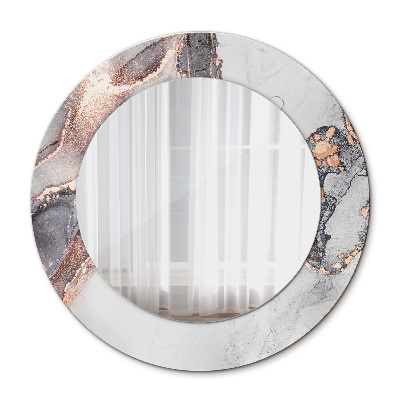 Round decorative wall mirror Abstract fluid