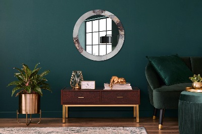 Round decorative wall mirror Abstract fluid