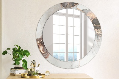 Round decorative wall mirror Abstract fluid