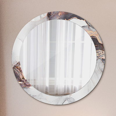 Round decorative wall mirror Abstract fluid