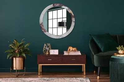 Round decorative wall mirror Abstract fluid