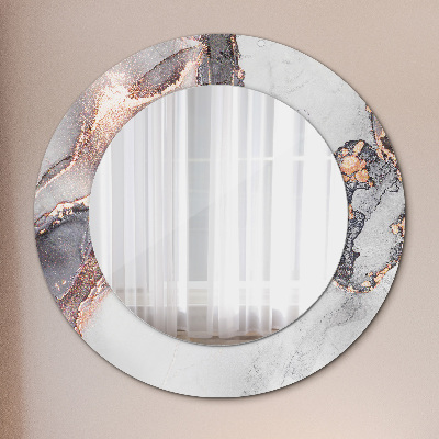 Round decorative wall mirror Abstract fluid