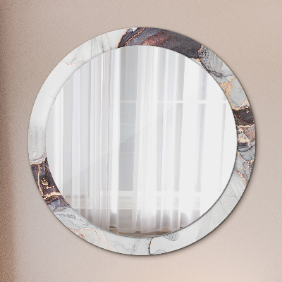 Round decorative wall mirror Abstract fluid