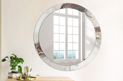 Round decorative wall mirror Abstract fluid